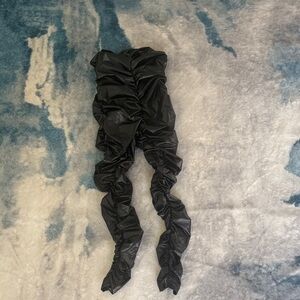 Fashion Nova Black Ruched Leggings